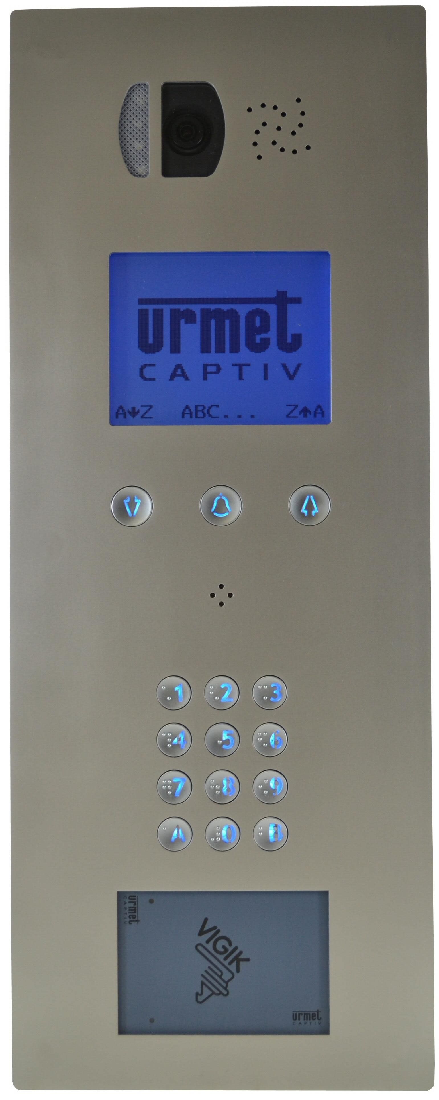 Urmet - Platine de rue à Défilement De Noms Bibus Inox Vid 8L Vig Cv/Cl Pot Tec