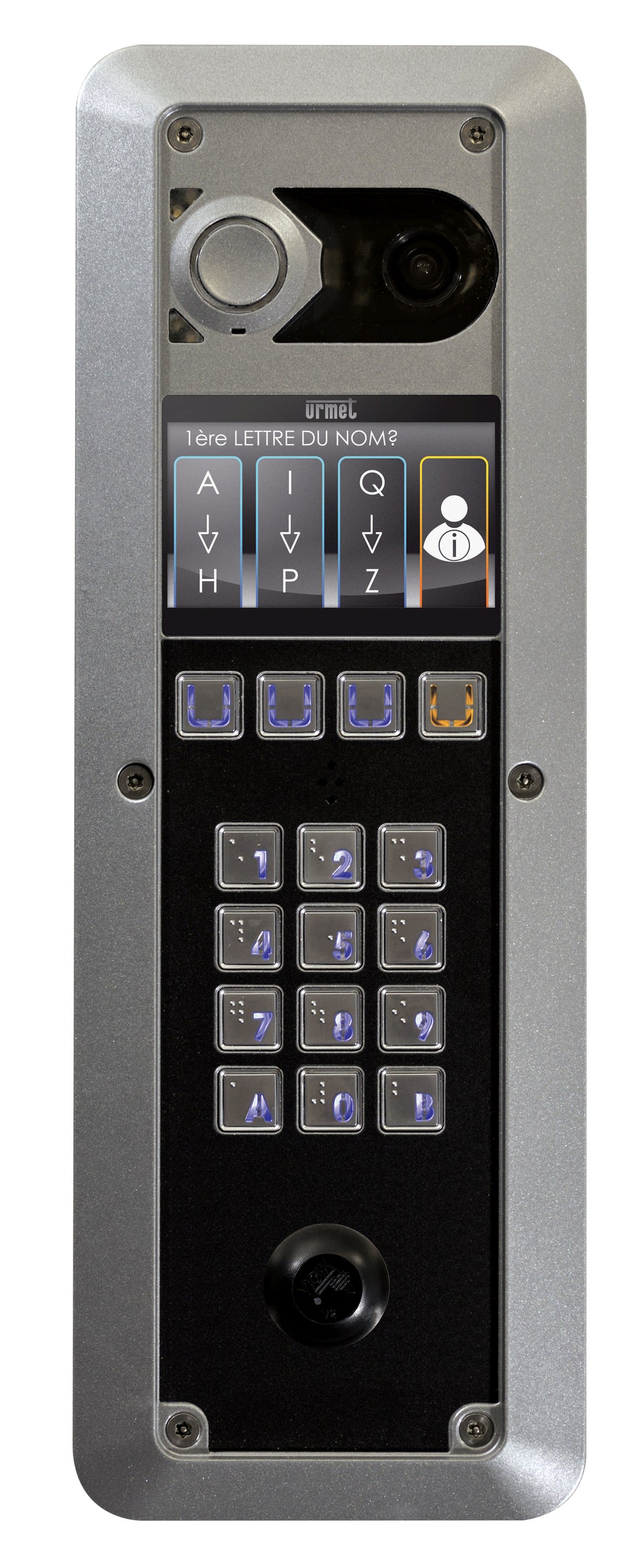 Urmet - Platine Vidéo À Défilement 2Voice Graphique Perçage T25 - Zamac Gris