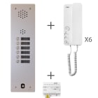 Urmet - Kit Audio Préprogrammé, 2Voice, Platine Et Postes, 1 Rangée, 6 Boutons