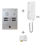 Urmet - Kit Audio Préprogrammé, 2Voice, Platine Et Postes, 2 Rangée, 4 Boutons