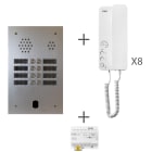 Urmet - Kit Audio Préprogrammé, 2Voice, Platine Et Postes, 2 Rangées, 8 Boutons