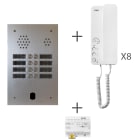 Urmet - Kit Audio Préprogrammé, 2Voice, Platine Et Postes, 2 Rangée, 8 Boutons