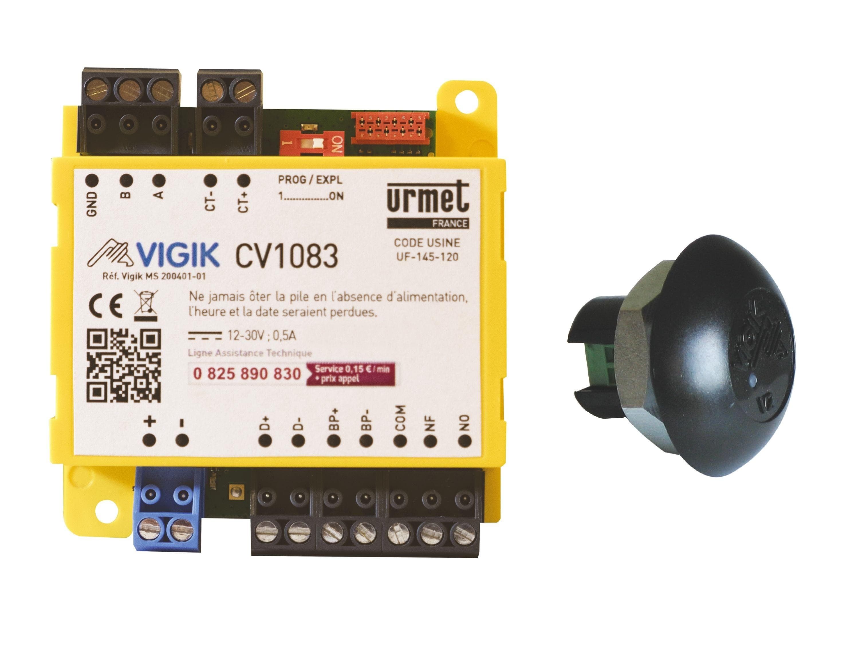 Urmet - Kit contrôle d?accès CV1083 + T25VK2, gestion 1 porte sur VisiosoftWeb, L/E