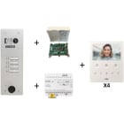 Urmet - Kit Vidéo Préprogrammé, 2Voice, Platine Et Moniteurs, 1 Rangée, 4 Boutons