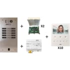 Urmet - Kit Vidéo Préprogrammé, 2Voice, Platine Et Moniteurs, 2 Rangée, 10 Boutons