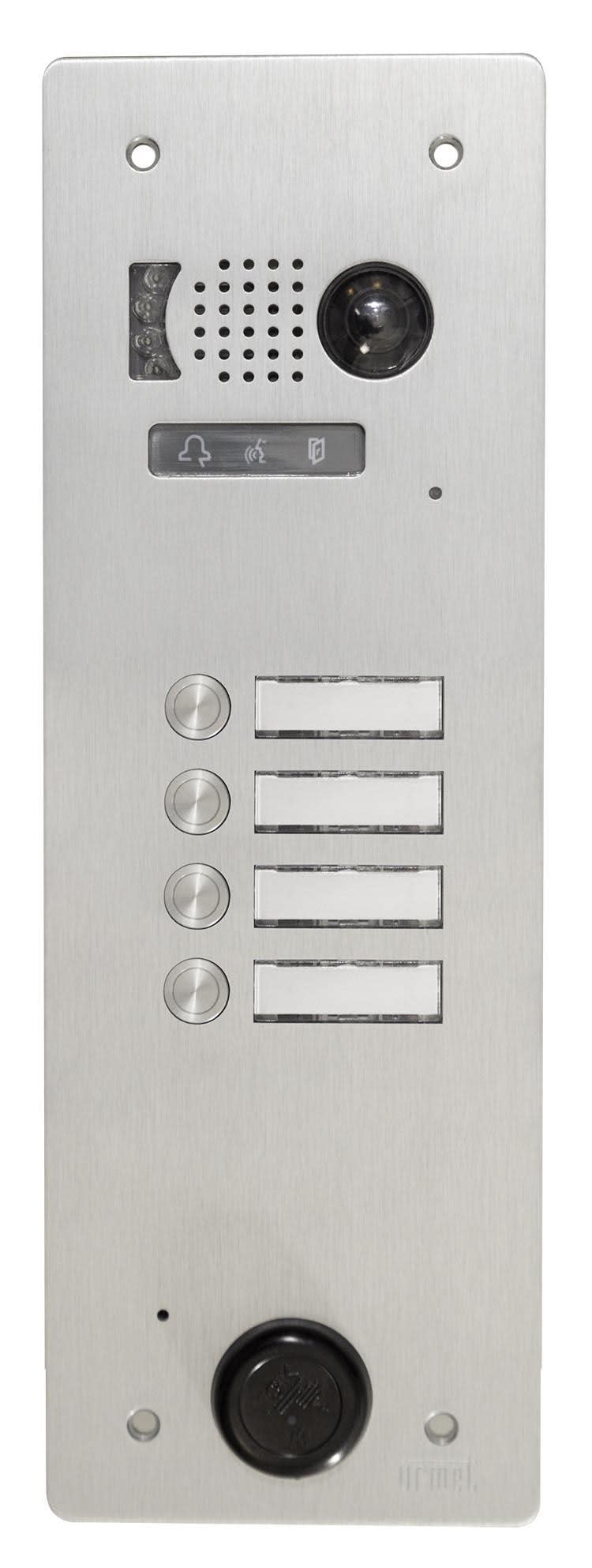 Urmet - Plaque à boutons Video Alu 1 Rangée 4 Boutons 2Voice