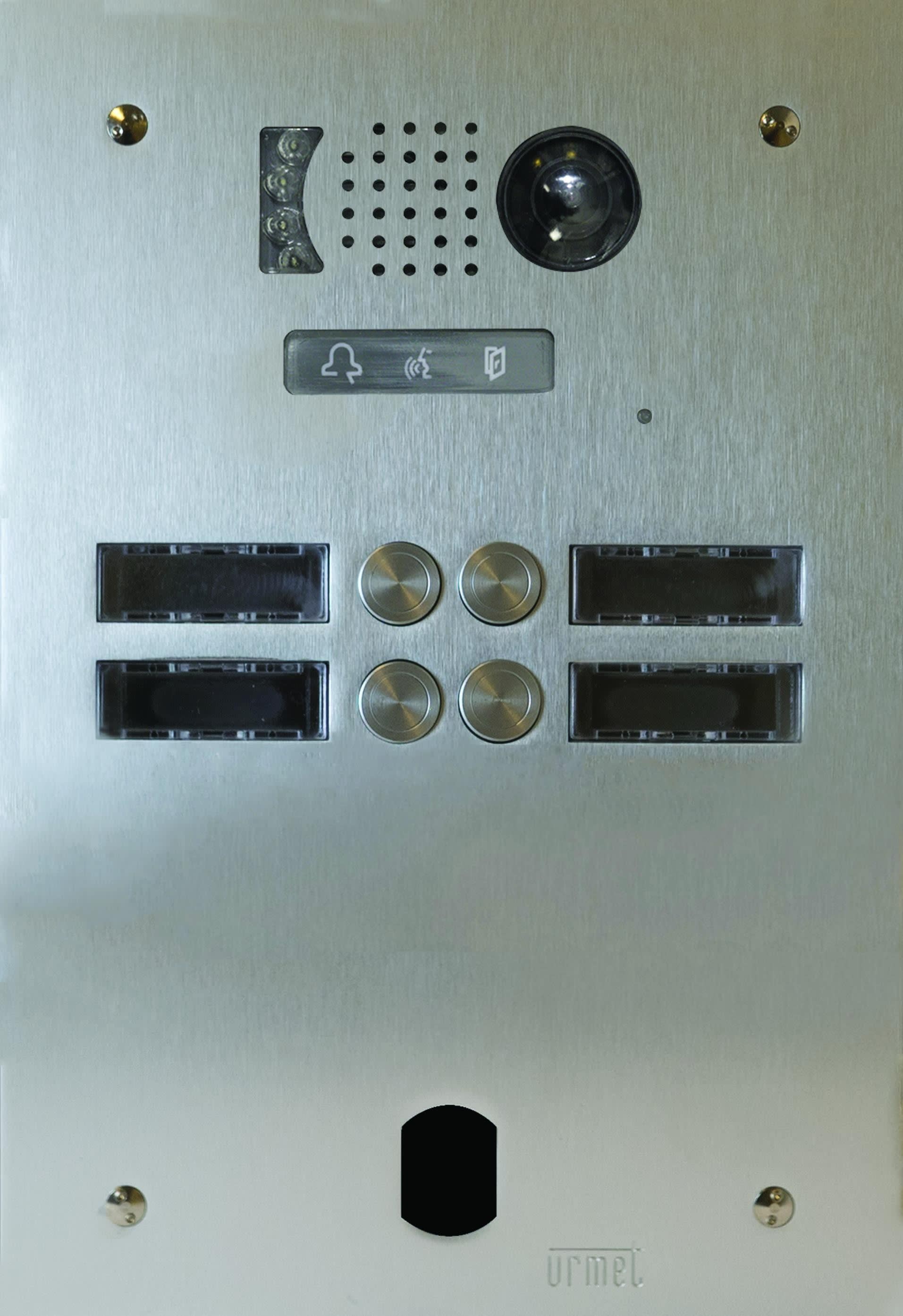 Urmet - Ce produit est Plaque Video Alu 2R 4 Bp 2Voice pour systèmes URMET