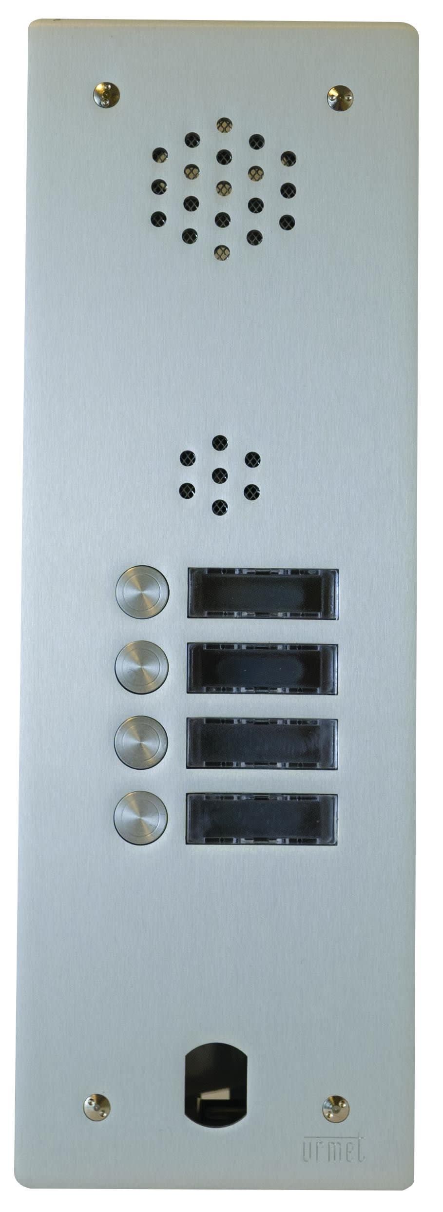 Urmet - Plaque Audio Alu 4 Bp 2Voice Complete