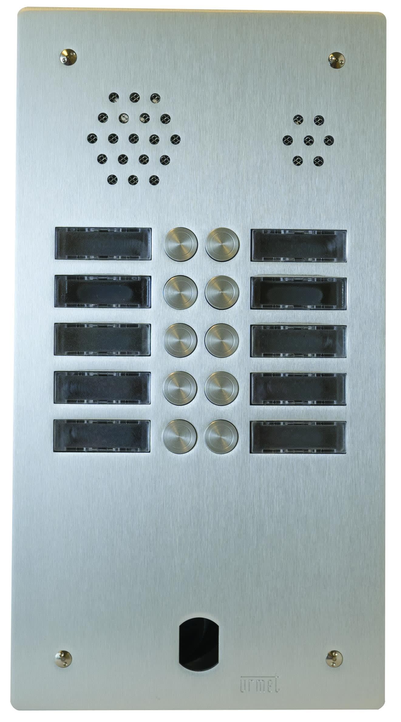 Urmet - Plaque Audio Alu 2R 10Bp 2Voice Complete