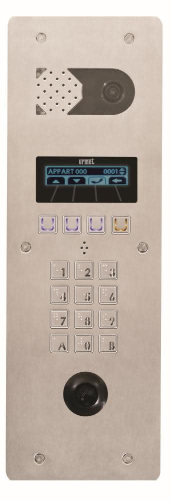 Urmet - Platine Vidéo À Défilement 2Voice 2 Lignes Perçage T25 - Inox Format Db