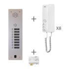 Urmet - Kit Audio Préprogrammé, 2Voice, Platine Et Postes, 1 Rangée, 8 Boutons