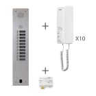 Urmet - Kit Audio Préprogrammé, 2Voice, Platine Et Postes, 1 Rangée, 10 Boutons