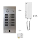 Urmet - Kit Audio Préprogrammé, 2Voice, Platine Et Postes, 2 Rangées, 16 Boutons