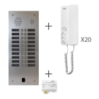 Urmet - Kit Audio Préprogrammé, 2Voice, Platine Et Postes, 2 Rangées, 20 Boutons