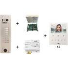 Urmet - Kit Vidéo Préprogrammé, 2Voice, Platine Et Moniteurs, 1 Rangée, 8 Boutons