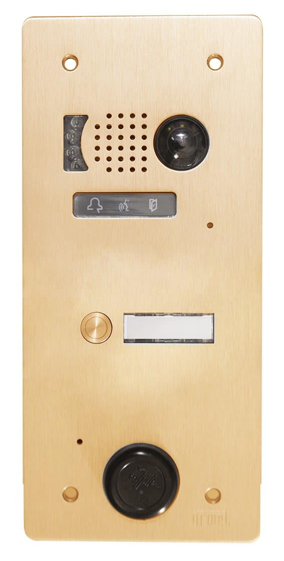 Urmet - Plaque Video Alu 1 Bp 2Voice Champagne