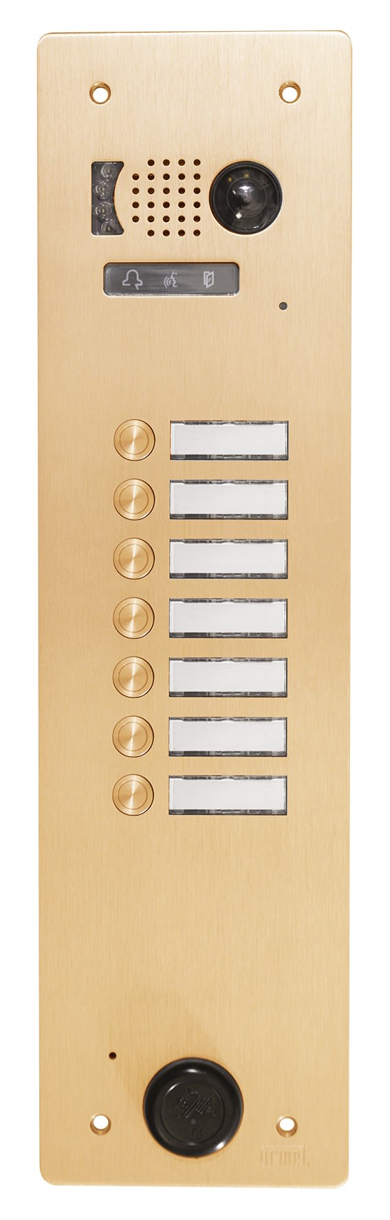 Urmet - Plaque Video Alu 7 Bp 2Voice Champagne