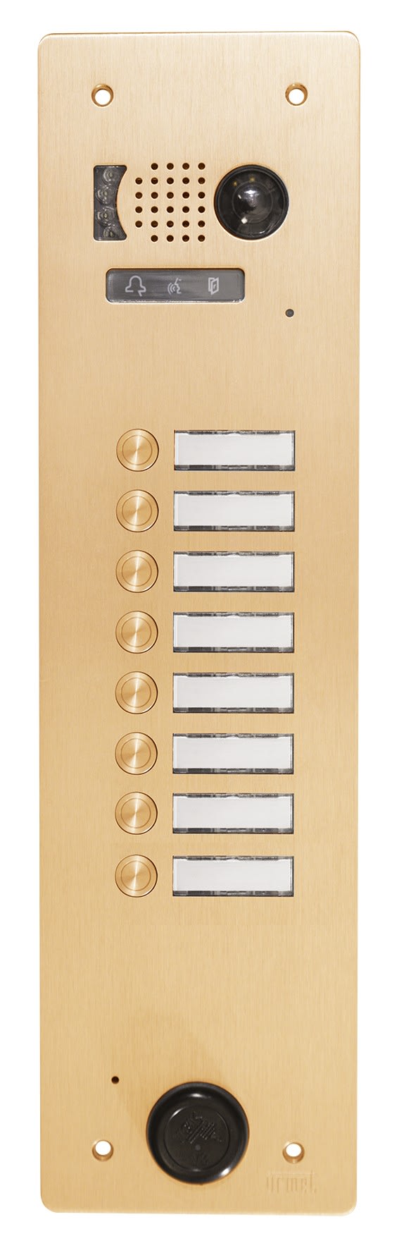 Urmet - Ce produit est Plaque Video Alu 8 Bp 2Voice Champagne pour systèmes URMET