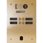 Urmet - Plaque Video Alu 2R 4 Bp 2Voice Champagne