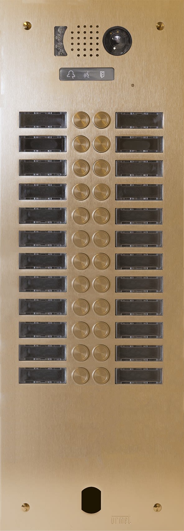 Urmet - Plaque Video Alu 2R 24 Bp 2Voice Champagne