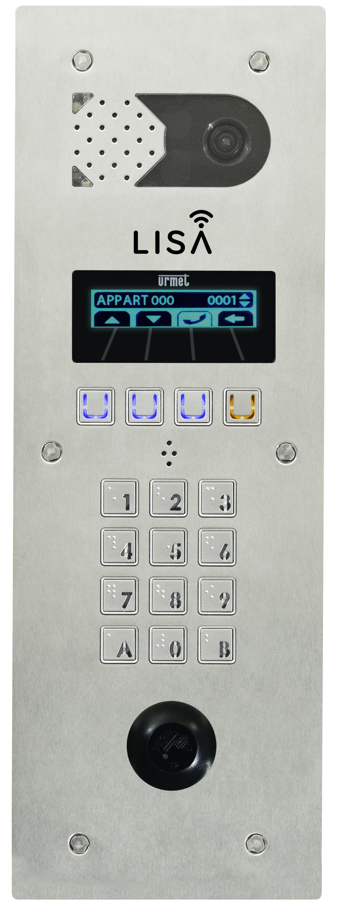 Urmet - Ce produit est Platine De Noms Lisa 2 Lignes Inox pour systèmes URMET
