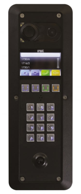 Urmet - Platine de rue à Défilement De Noms Zamak 4'' T25 Noir Nexity