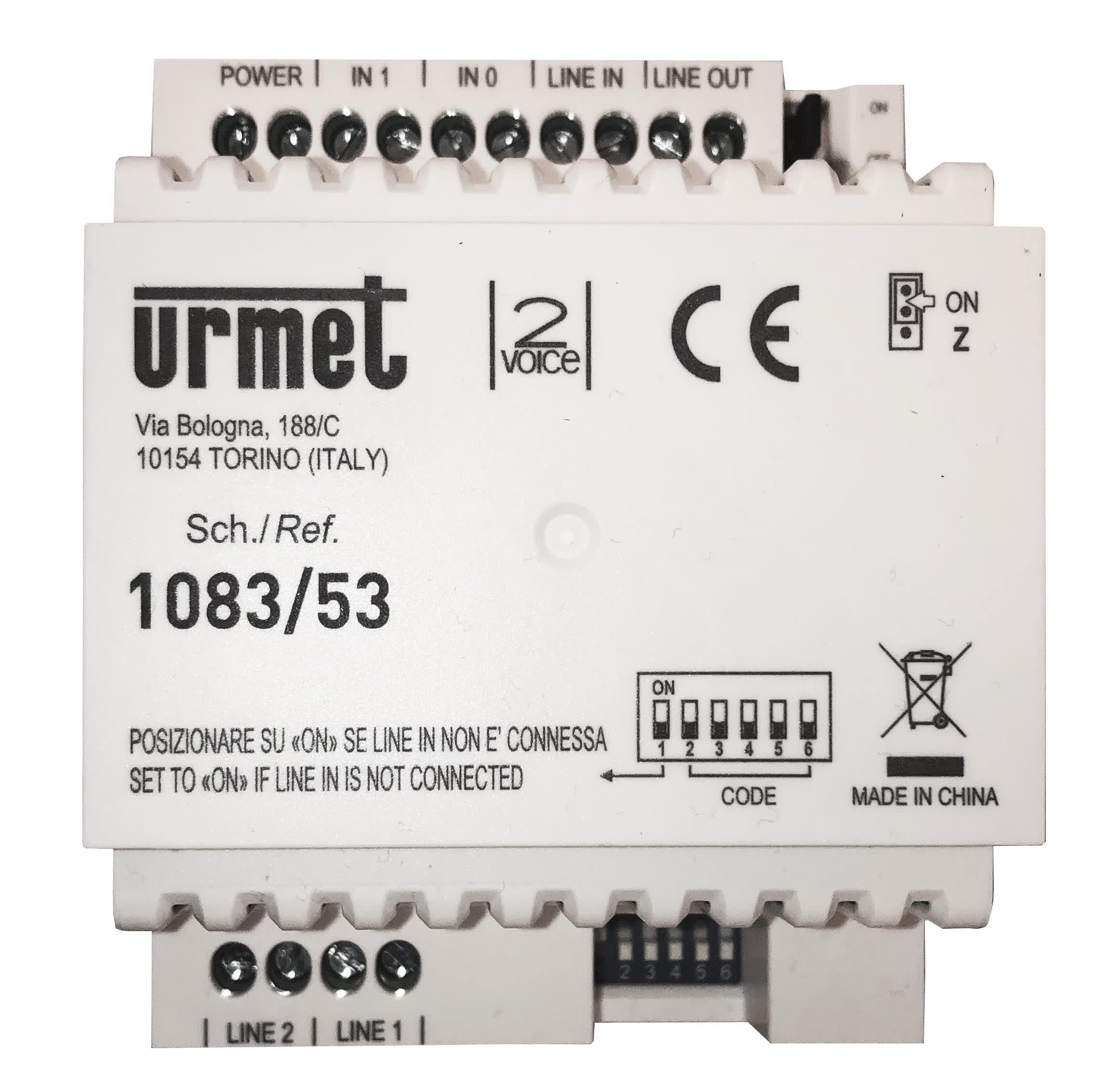 Urmet - Interface 2 Platines 2 Colonnes 2Voice 4 Din