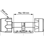 Urmet - Cylindre L/E Viky personnalisé 40B X 30 programmation par Visiosoftweb.