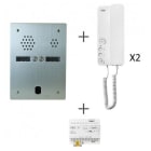 Urmet - Kit Audio Préprogrammé, 2Voice, Platine Et Postes, 2 Rangée, 2 Boutons