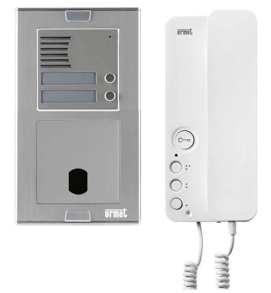 Urmet - Kit Platine Poste Audio p/ sinthesi Alu, 2 Boutons, 2 Modules, 2Voice programmé