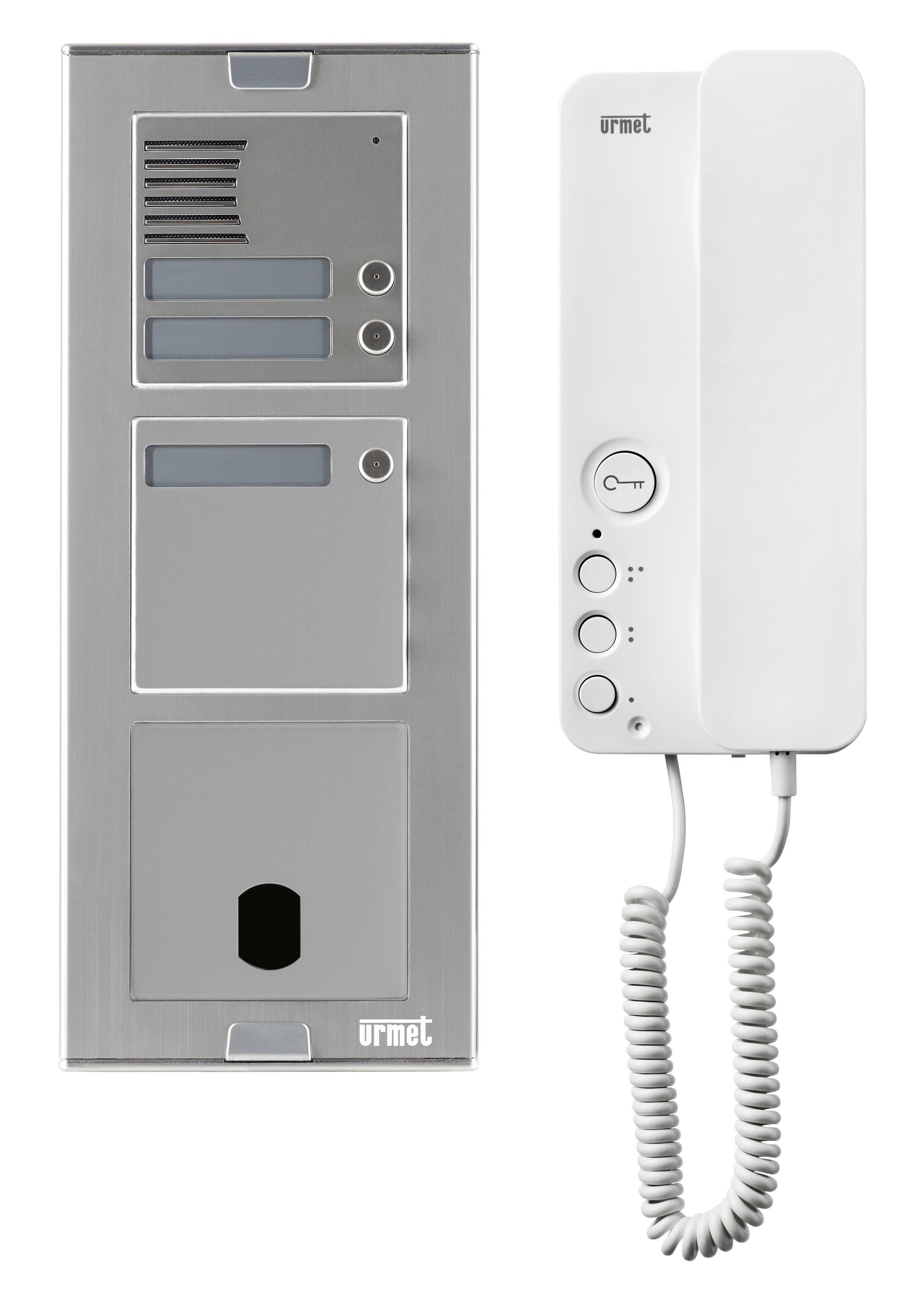 Urmet - Kit Platine Poste Audio p/ sinthesi Alu, 3 Boutons, 3 Modules, 2Voice programmé