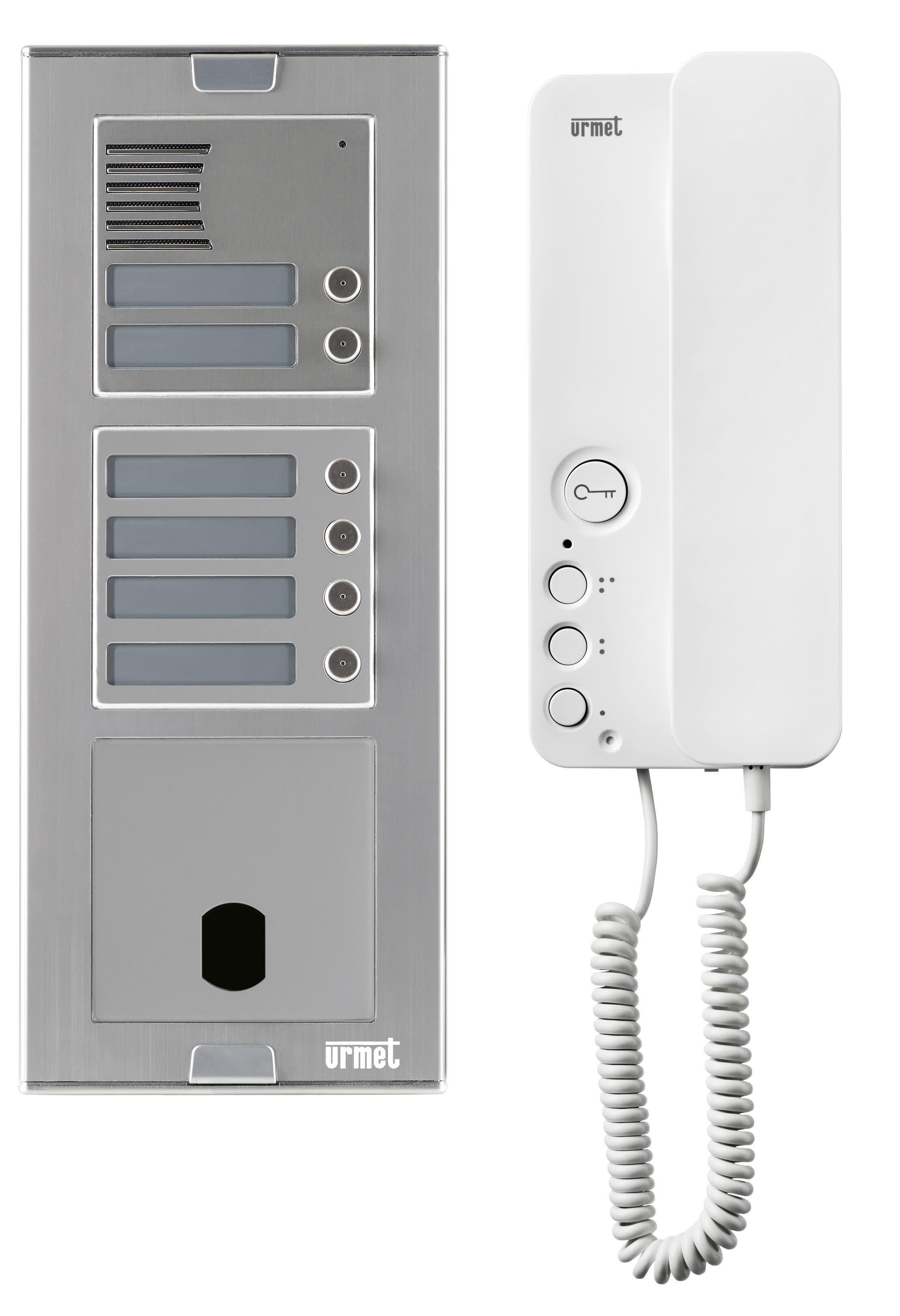 Urmet - Kit Platine Poste Audio p/ sinthesi Alu, 6 Boutons, 3 Modules, 2Voice programmé