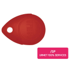 Urmet - Clé Mifare personnalisée 13.56 MHz rouge, étanche IP68, antichoc IK8.
