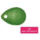Urmet - Clé Mifare personnalisée 13.56 MHz vert, étanche IP68, antichoc IK8.