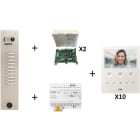 Urmet - Kit Vidéo Préprogrammé, 2Voice, Platine Et Moniteurs, 1 Rangée, 10 Boutons