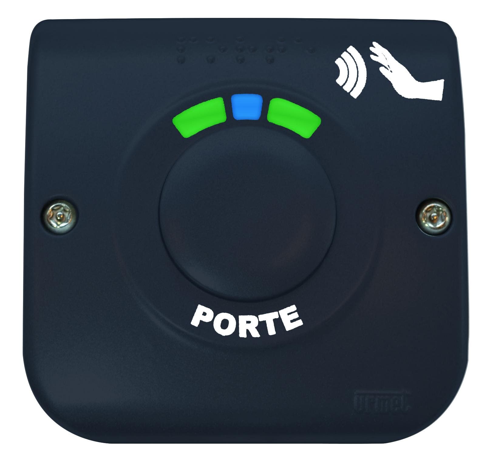 Urmet - Bouton Poussoir Zamac Anthracite Main Libre
