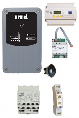 Urmet - Kit Modem V4 10 Ans - Centrale 4 Portes Connectée Avec 1 Tête T25
