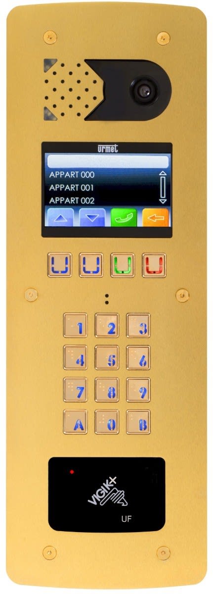 Urmet - Platine de rue à Défilement De Noms Pvd Tft 4 Lp Vigik+ Dore