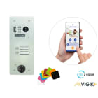 Urmet - KIT TEL2VOICE 1R 2BP PROGRAMME 10 ANS avec centrale contrôle d'accès KCVPLUS1P