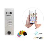 Urmet - KIT TEL2VOICE 1R 4BP PROGRAMME 10 ANS avec centrale contrôle d'accès KCVPLUS1P