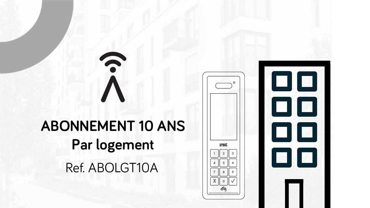 Urmet - Abonnement HIZI par logement prépayé sur une durée 10 ans