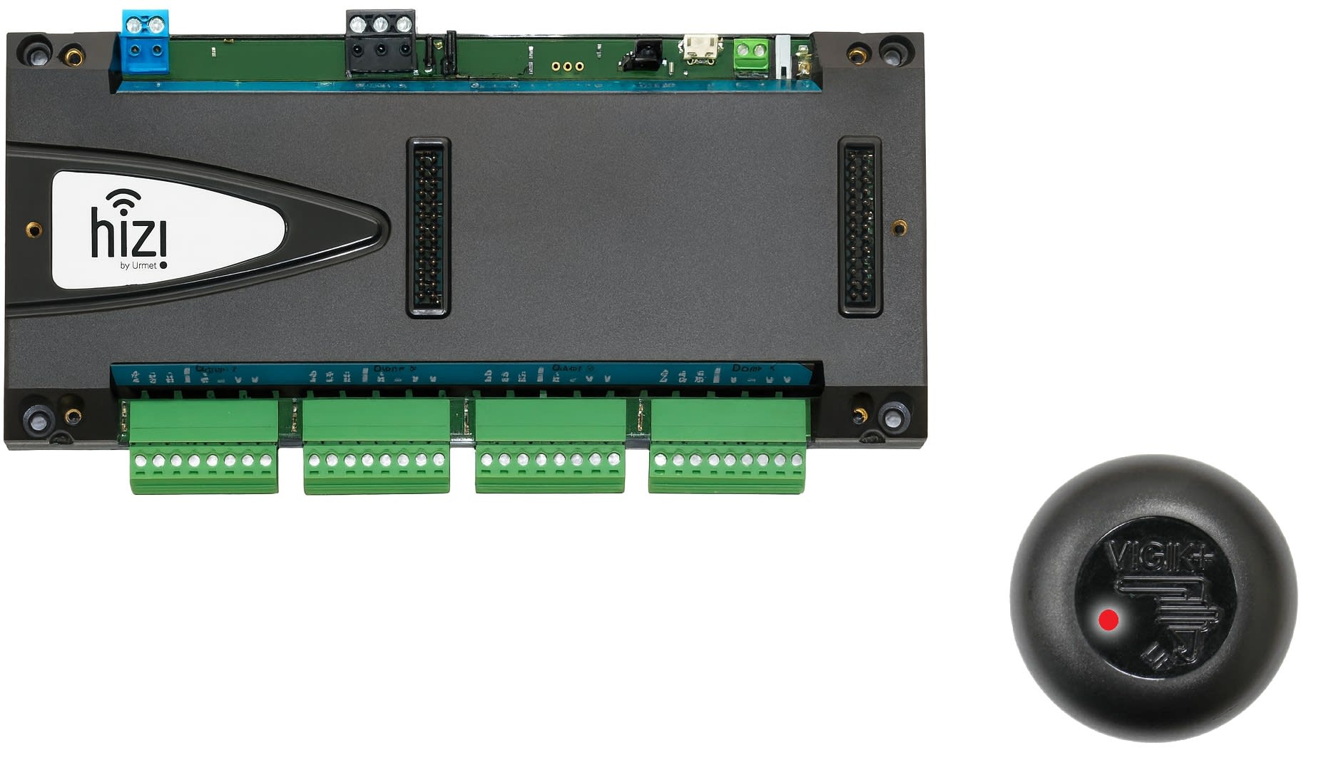 Urmet - Kit HIZIKCV4P : centrale 4 portes Vigik+ avec un lecteur T25PLUS intégré.