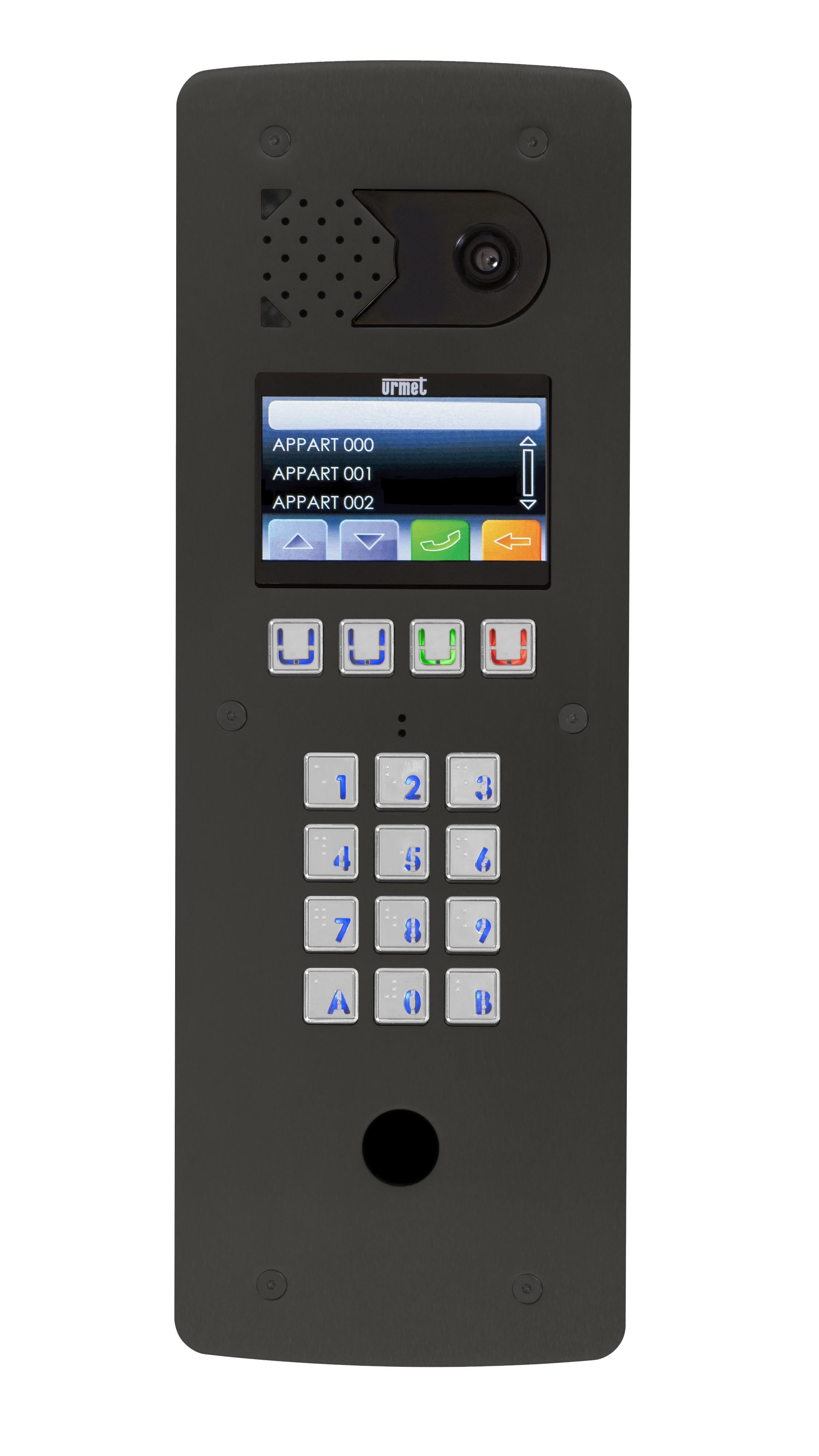 Urmet - Platine Vidéo À Défilement 2Voice Graphique Perçage T25 - Inox Anthracite