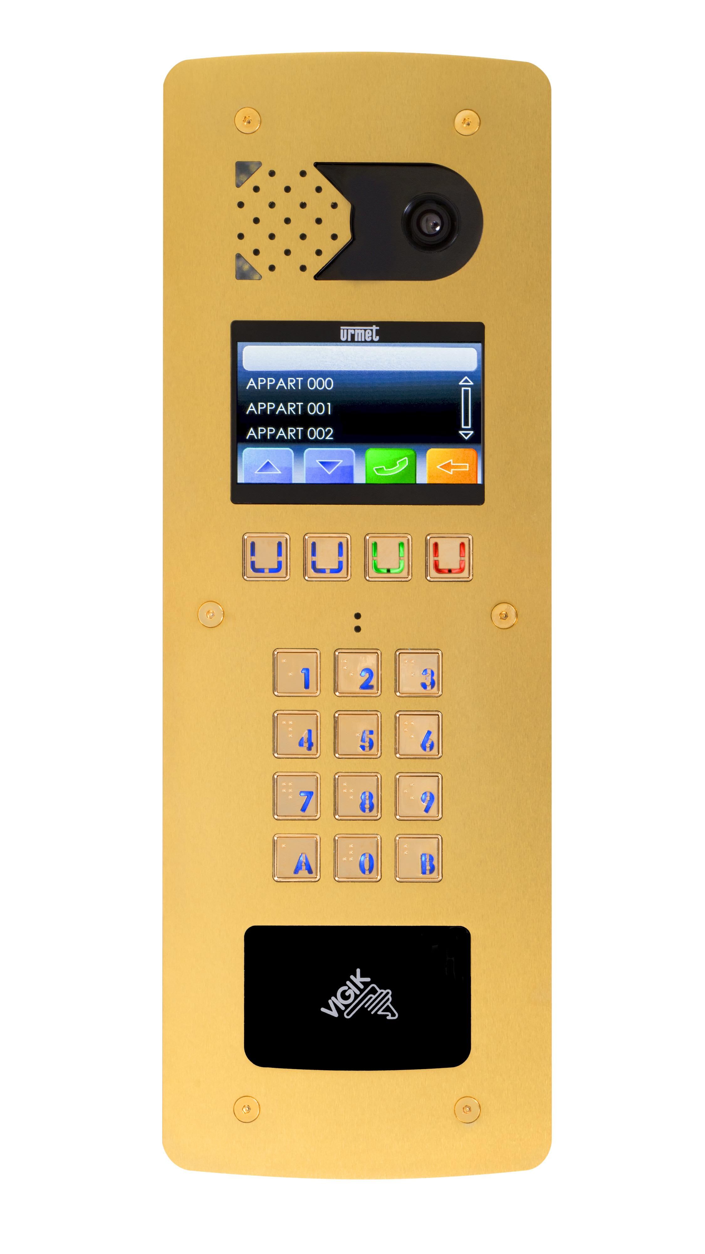 Urmet - Platine Vidéo À Défilement 2Voice Graphique Lecteur Plat - Inox Doré