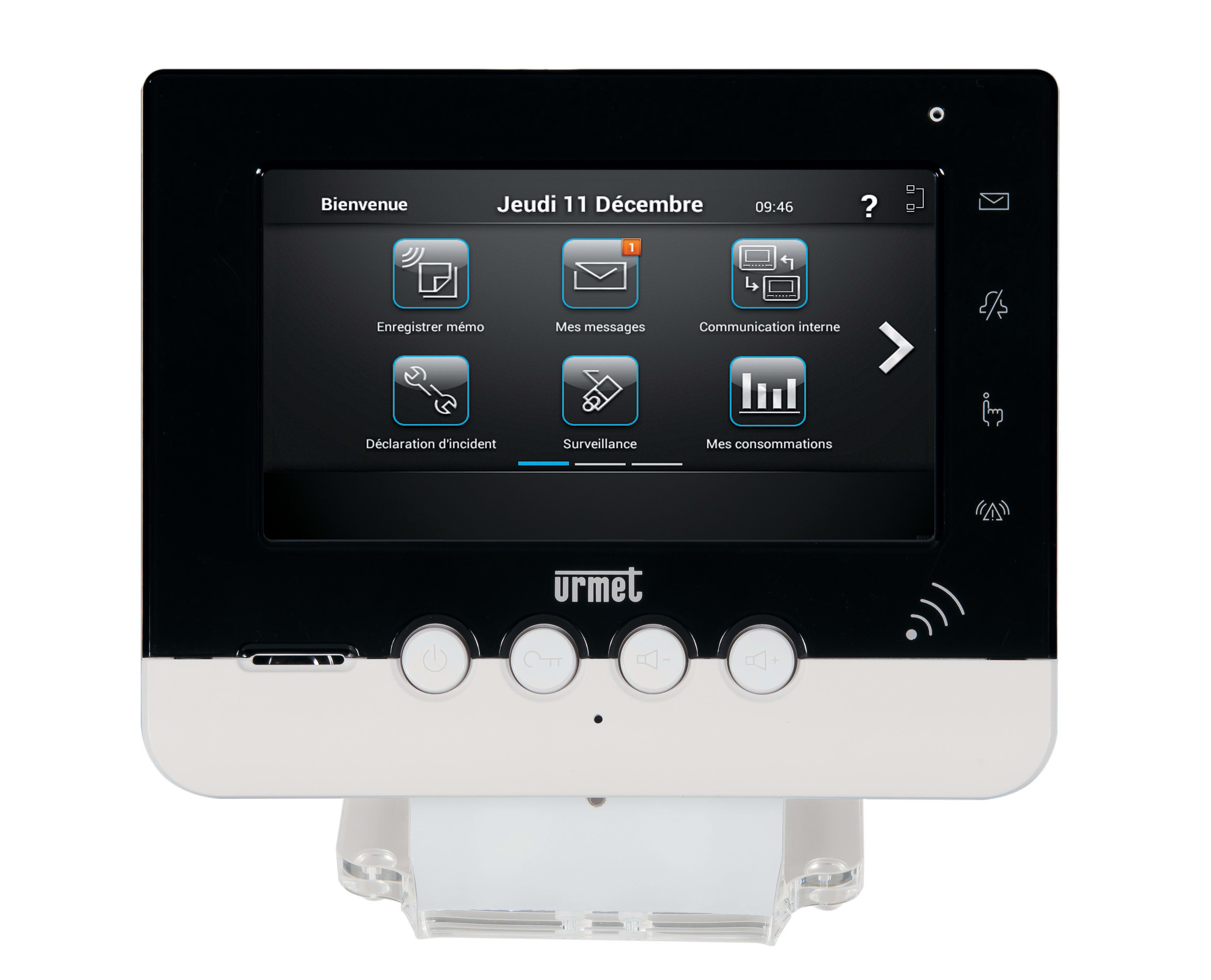 Urmet - Ce produit est Facade Noire Moniteur Homebook System pour systèmes URMET