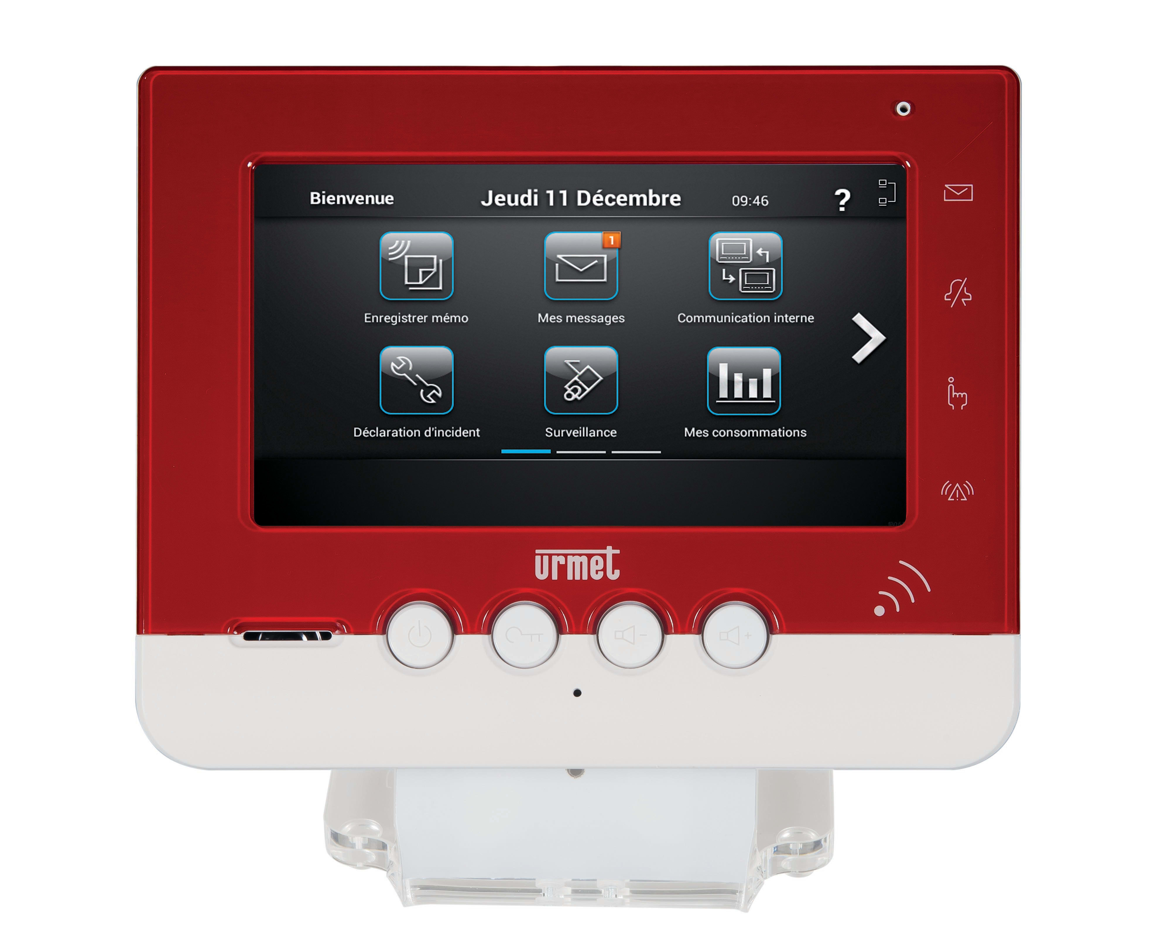 Urmet - Ce produit est Facade Rouge Moniteur Homebook System pour systèmes URMET