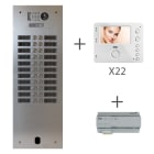 Urmet - Kit Vidéo Préprogrammé, 2Voice, Platine Et Moniteurs, 2 Rangée, 22 Boutons