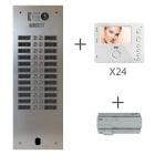 Urmet - Kit Vidéo Préprogrammé, 2Voice, Platine Et Moniteurs, 2 Rangée, 24 Boutons