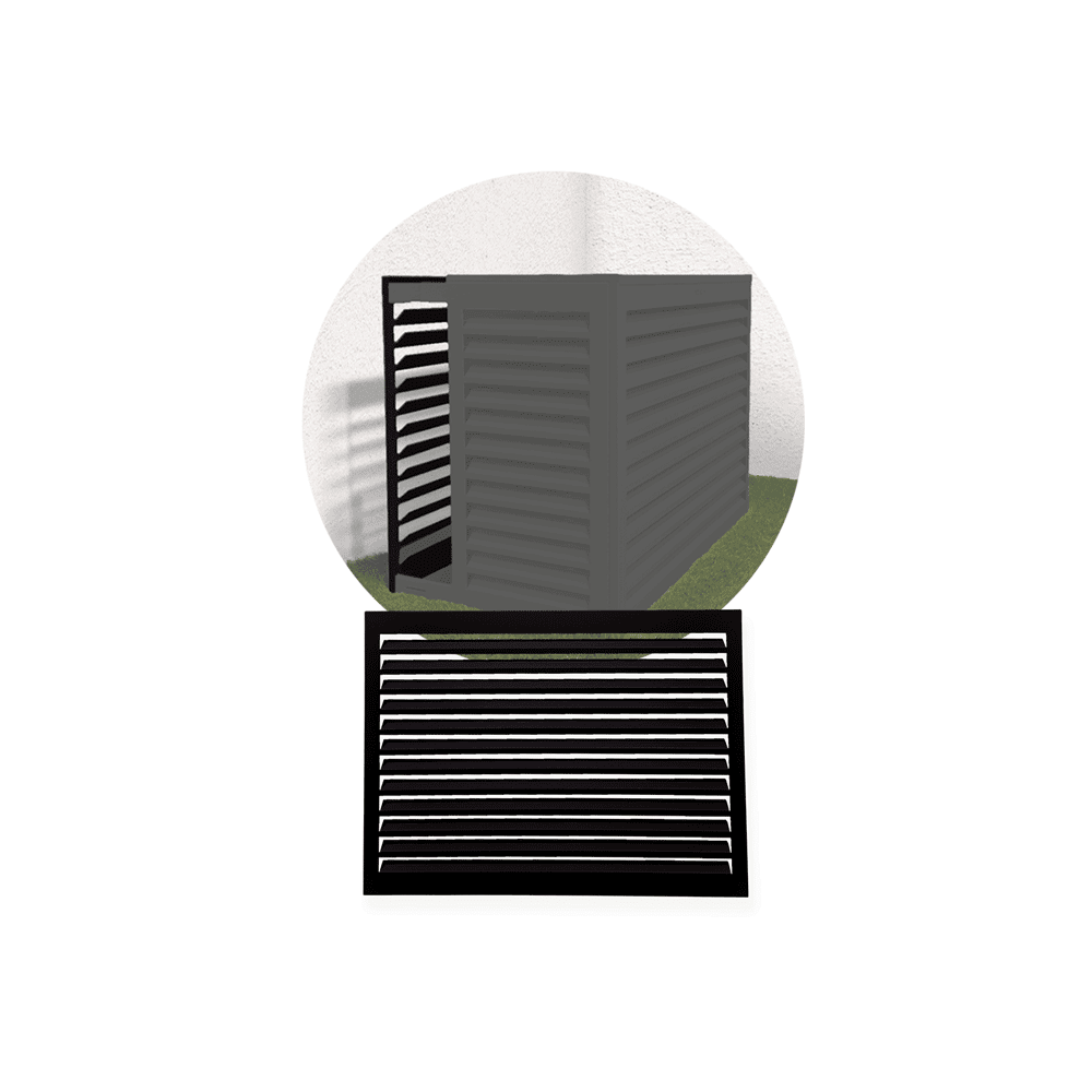 Decoclim - DECOCLIM face dos alu noir medium