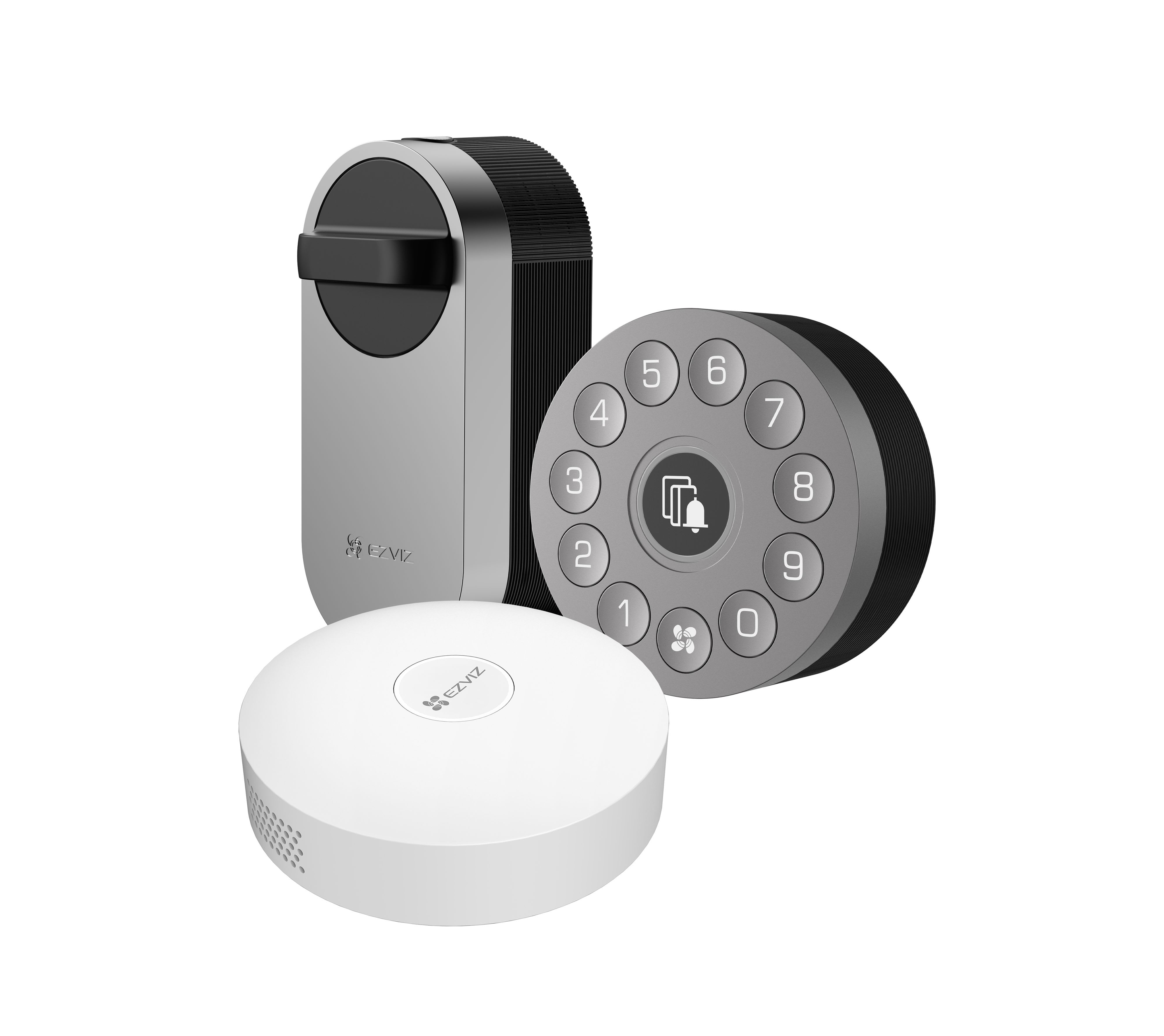 EZVIZ - Kit de serrure intelligente DL01S avec clavier DL01CP et passerelle A3